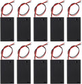 DIANN 10pcs AAA Battery Holder with Switch ON Off Case Back Cover 3X 1.5V Batteries Charger Holder Spring Clip Storage Box Cell Cable