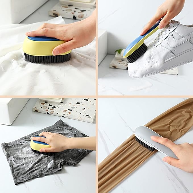 Shoe Cleaning Brush, 2 Pack Laundry Brush Shoe Brush, Soft Scrub Brush, Sneaker Cleaning Brush Ergonomics Handle Soft Bristles Cleaning Brush Not Hurt Shoes