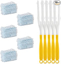 50PCS Disposable Duster Refills, Heavy Duty Static Feather Duster Replacement with 5 Handle, Multi-Surface Efficient Dusting Refill Kit for Cleaning Furniture Electronics