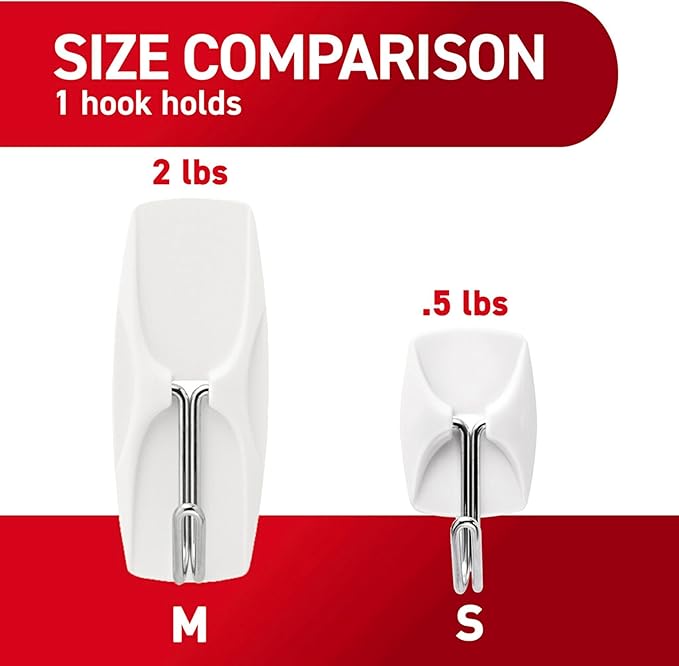 Command Small Wire Toggle Hooks, 4 Hooks and 5 Strips, Damage-Free Hanging Wall Hook with Adhesive, No Tools Required, Great for Home, Kitchen, and Office Organization, Holds up to 0.5 lb