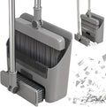 3-in-1 Broom with Dustpan Combo Set Foldable and Rotating Broom and Dustpan Set with Long Handle for Home Office School Dorm with Combo, and, and