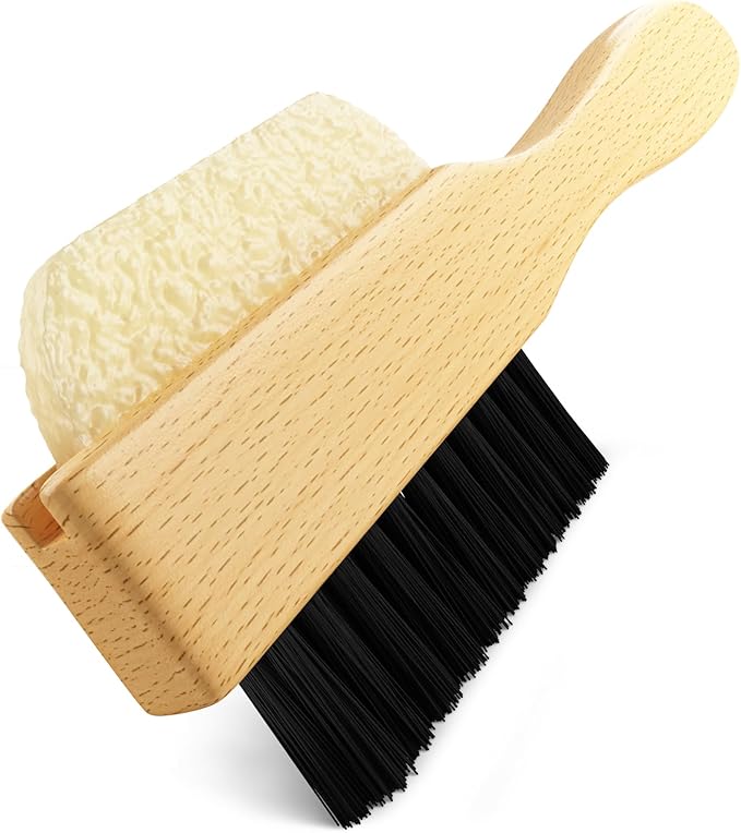 Shacke Suede Shoe Cleaner Brush - Yellow Rubber Suede Eraser with Soft Bristle Brush for Suede Cleaner and Nubuck Brush, Cherry Brown