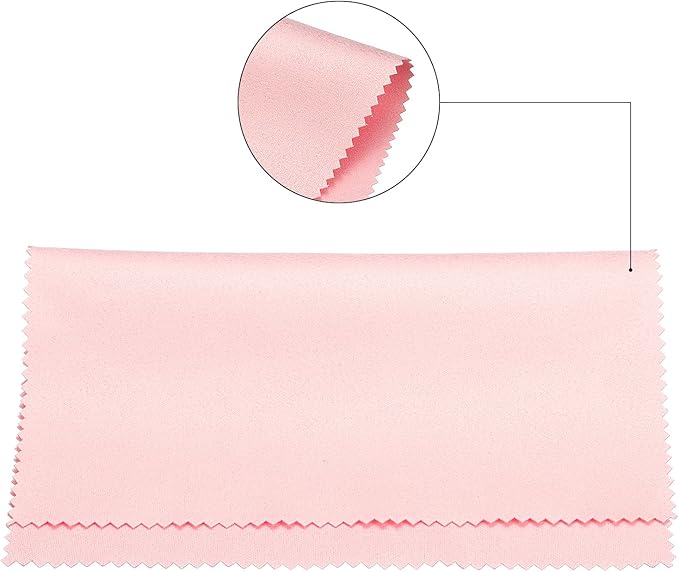 PATIKIL Eyeglass Microfiber Cleaning Cloth 7"x6", 12 Pack Glasses Cleaning Cloth Soft Suede Wipe Screen Cloth for Camera Lens Eyeglasses Screens in Individual Vinyl Pouch, Pink