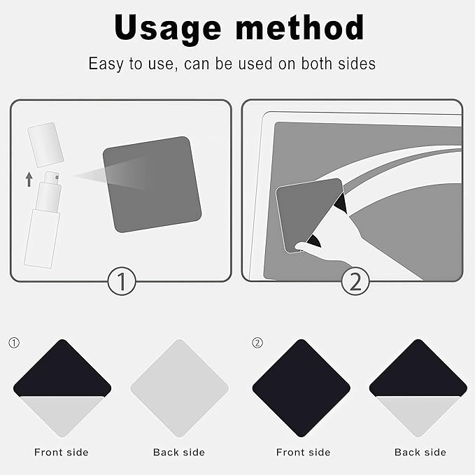 Car Screen Cleaner, Soft Microfiber Cleaning Cloth, Foldable Auto Screen Cleaning Pad, Universal Interior Car Accessories Cleaner Tool for Vehicle Dashboard Display (Square)