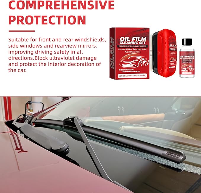Oil Film Cleaning Brush for Car Windows,Automotive Oil Film Cleaning Brush,Glass Cleaning Board,Clear Vision Glass Cleaner,Clear Vision and Enhance Driving Safety(3Pcs)