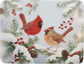 Winter Cardinal Bird Dish Drying Mat for Kitchen Counter 18x24 Christmas Snow Scene Theme Seasonal Absorbent Reversible Microfiber Drying Mats Kitchen Countertop Protector Dishes Drainer Pad