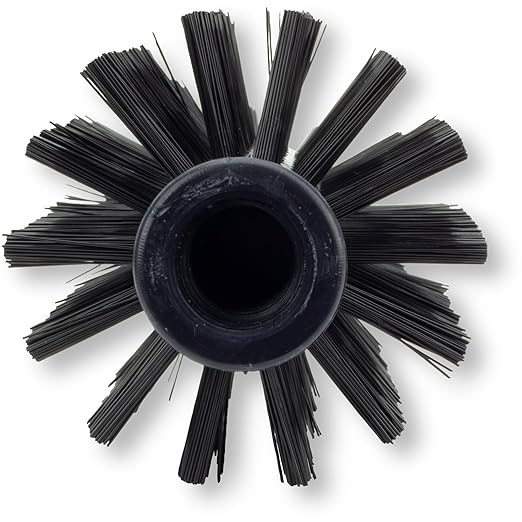 SPARTA Industrial Tank Brush Head Pipe Brush Head, Drain Brush with 3/4" Thread Hole (Handle Not Included) for Commercial Use, Plastic, 3 x 5.9 Inches, Black