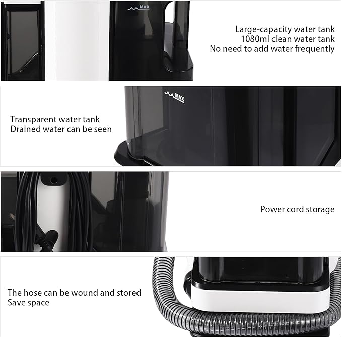 Portable Carpet Cleaner, 450W Sofa & Upholstery Cleaner with Handle, Deep Cleaning Machine for Carpets, Couch, Curtain, Chairs, with Dual Size Cleaning Brushes