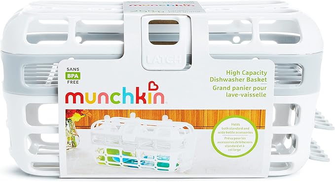 Munchkin Dishwasher Basket, High Capacity | 2 Pack | Grey