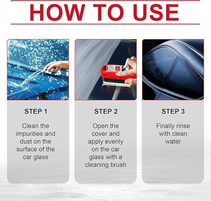 CAPEDIEM 2026 NEW Automotive Oil Film Cleaning Brush for Car Windows,Glass Cleaning Board, Suitable for Windshield Glass Oil Film Remover, Car Windshield Cleaner (whith)