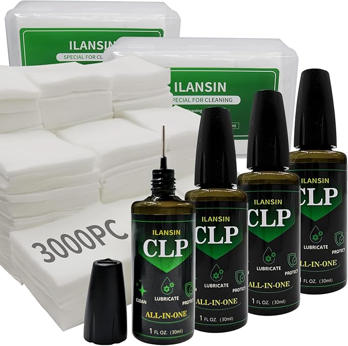 3000/1500PCS Gun Cleaning Patches+CLP Oil,2"x2" Lint Free Gun Cleaning Cloth,Professional Wipes for Shot Pistol/All Caliber of Firearms.Store in Box Can Store Gun Cleaning Kit,Choose Your Set