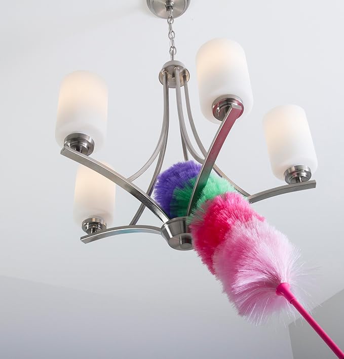 Kitchen + Home Large Static Duster - 27" Synthetic Feather Duster - Gold