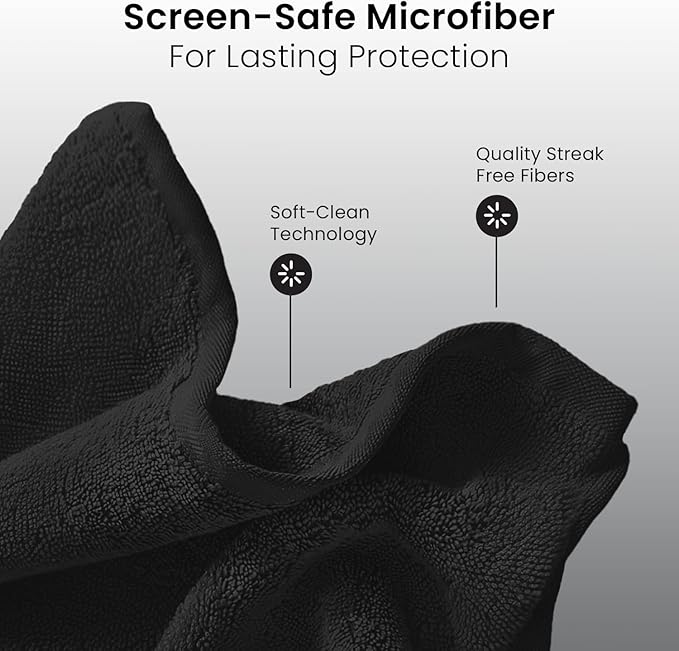 EVEO® Screen Cleaner Spray Kit (Streak-Free) TV Screen Cleaner for Smart TV, LCD, LED, OLED | Computer Screen Cleaner Spray and Wipe Microfiber Cloth - TV, Monitor, Laptop, iPad, Car - 6.7oz 4 Pack