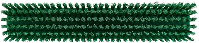 Vikan 31752 16" Heavy-Duty Push Broom, Soft/Stiff, Green