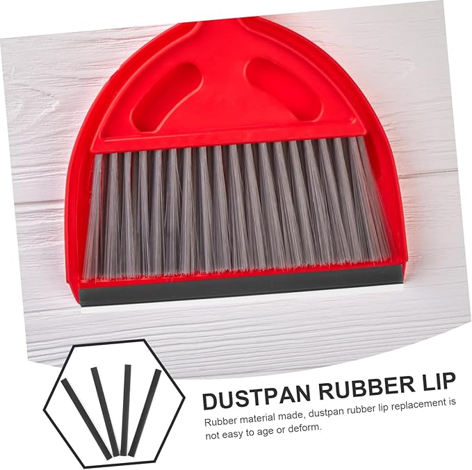 GALPADA 8pcs Dust Pan Inlet Pressing Strips Dust Pan Edge Replacement Strip Rubber Wiper