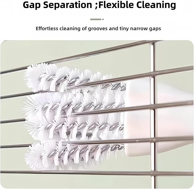 2 Pack Oven, Stove & BBQ Cleaning Brush Set with Scraper Heads, for BBQ Grates, Kitchen Crevices, Oven Racks and Bird Cage Dead Corner Gap Brush