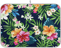 Tarity Colorful Tropical Flowers Dish Drying Mat for Kitchen Counter Absorbent Heat Resistant Microfiber Dishes Drainer Mat 16x18 in Dish Pad Sink Mat Protective Pad Kitchen Decor