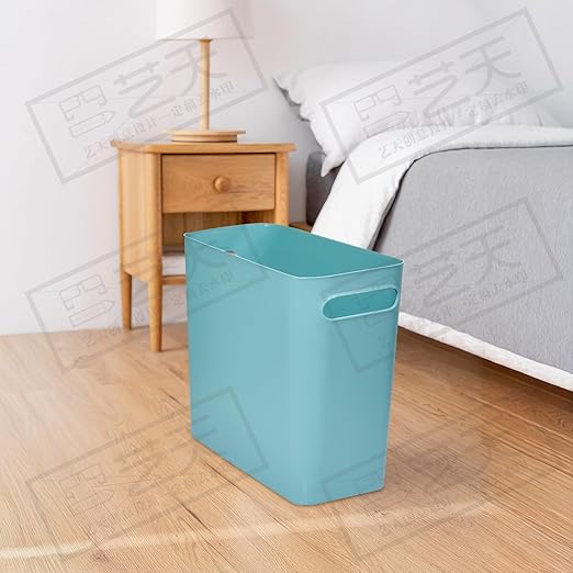 Platic Trash Can - Small Waste basketbin - 1.8 Gallon- for Office,Home,Bathroom,Kitchen - Green