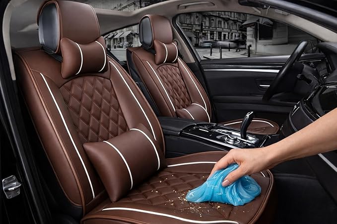 Magic Cleaning Gel Car Putty 2PCS – Car Interior Dust Cleaner for Vents, Dash, Console & Cup Holders – Universal Car Detailing Cleaning Gel for Keyboard, Electronics, Auto Accessories Cleaning Kit