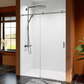 50-54 Inch Frameless Sliding Shower Door, 76" Height, 5/16" (8mm) Clear Tempered Glass, Smooth Gliding Track & Anti-Jumping System, Stainless Steel Chrome Finish