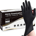 Schneider Black Nitrile Exam Gloves, 5 Mil Disposable Gloves, Latex Free & Powder Free, for Medical, Cleaning, Food Prep