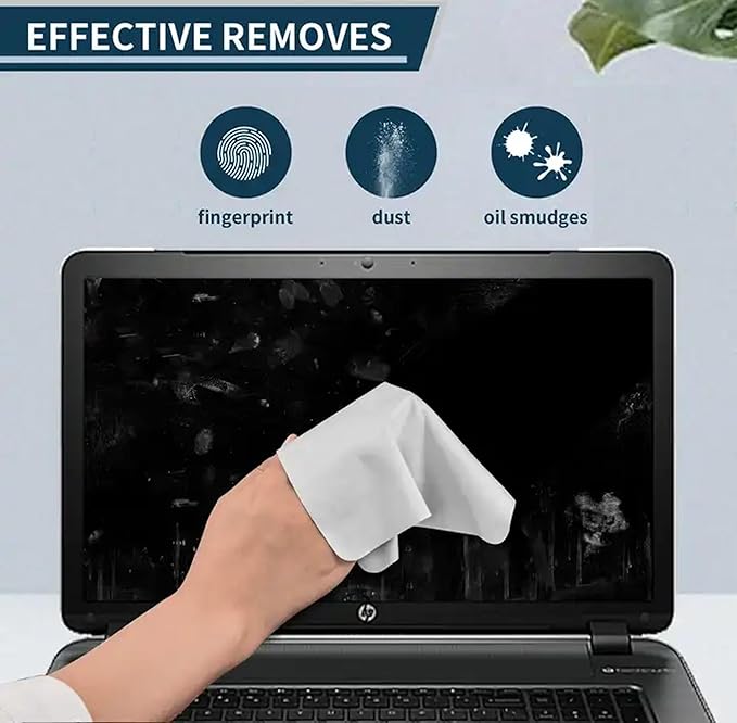 Premium Microfiber Cleaning Cloth in Individual PVC Pouches - Glasses Cleaning Cloth for Eyeglasses, Screens, Phones, Computer, Camera Lens, and Delicate Surfaces (12 x 1Pack)