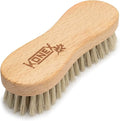 KONEX Medium-Stiffness Nylon Fiber Scrub Brush - Heavy Duty Cleaning Brush, Wooden Handle, Brown, Ideal for Hardwood Floor, Outdoor Surfaces, Carpet