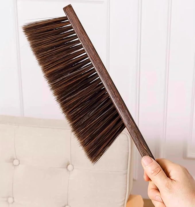 Wooden Hand Broom Brush Whisk Soft Bristle Cleaning Brush for Indoor & Outdoor Use Car Porch Debris Halloween Dust Dirt Driveways Sidewalks
