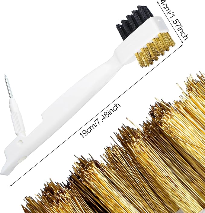 Kitchen Cleaning Scrub Brush, 4-in-1 Stove Cleaner for Gas Top with Cooktop Scraper, Gas Stove Top Cleaner, Household Cleaning Tools, Scrubber for Range Hood Grease Grime