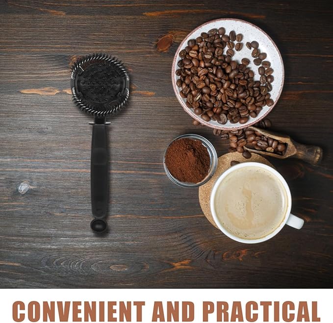 Coffee Machine Cleaning Brush with Detachable Nylon Bristles and Comfortable Handle for Espresso Group Head Maintenance and Machine Cleaning 10.03X2.95X0.78In
