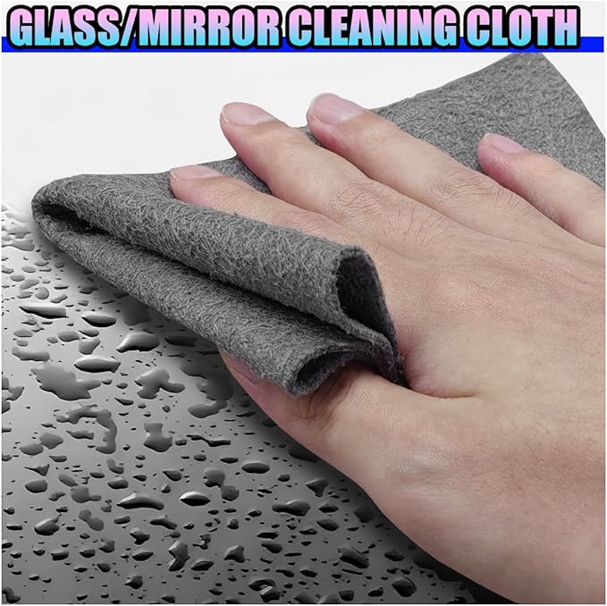 Thickened Magic Car Cleaning Cloth, Non-Streak & Lint Reusable Automotive Window Cleaning Rag, Strong Water Absorbent Microfiber Vehicle Washing Towel for Mirror, Glass, Kitchen(5PCS)