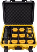 Case for Dewalt Battery- Extra Large Hard Storage Box with Adjustable Dividers for Dewalt 12V/20V/60V Battery & Charger, Durable Protective Tool Battery Organizer (CASE ONLY)