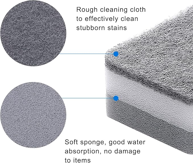 Sponge Individually Wrapped, Kitchen Dishwashing Sponge, Odor-Free Scouring Pad, Non Scratch Sponge Wipes Suitable for Travel Apartments (24 Pack)