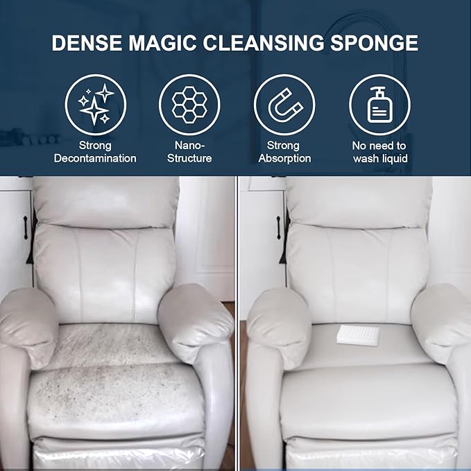 Magic Sponge Eraser,POWOBEST 50 Pack 2X Density Extra Thick Melamine Sponge,Large Boat Scuff Eraser Cleaning Pads,Melamine Foam, No Scratches Cleaning Sponge,Multi-Purpose Bathroom,Floor, Kitchen