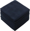 Microfiber Dish Cloths Fast Drying Kitchen Cleaning Cloth Dish Rags Dust Cloths Ultra Absorbent Lint Free Washcloths 12inch x 12inch 10 Pack (Black)