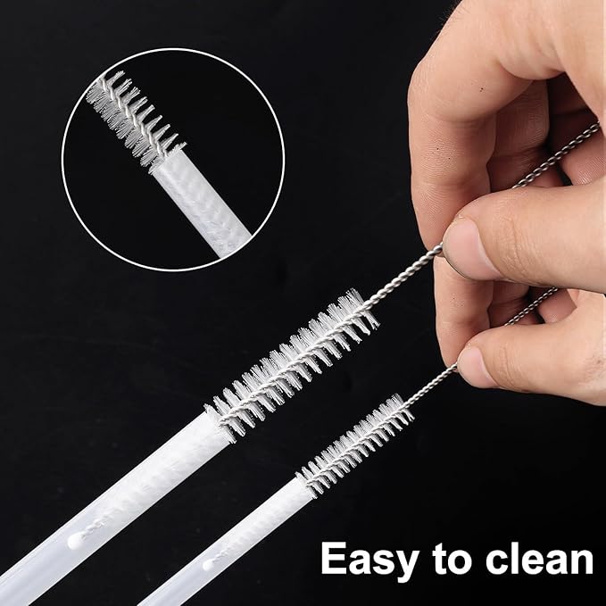 Straw Replacement Fit for Stanley Quencher ProTour Flip Straw Tumbler 40oz,4Pack Clear Reusable Drinking Straw with Cleaning Brush Compatible with Stanley Quencher ProTour 40oz Cup