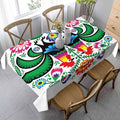 Rooster Table Cloth Rectangle Table Polish Folk Art Floral Leaves Flowers Cock 52x70 Tablecloths Decorative for Dining Kitchen Banquet Picnic Party