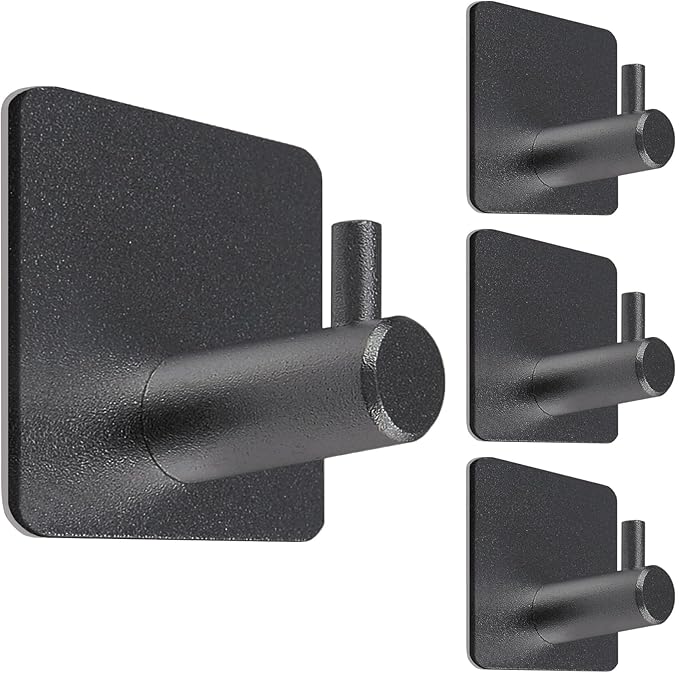 Paoli Heavy Duty Self Adhesive Hooks - Sturdy self Adhesive Hooks for Home, School and Office Easy to fit and Remove(4PC)