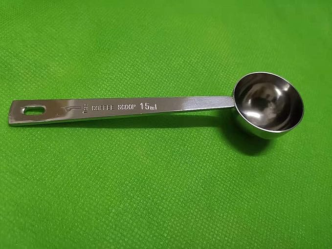 Coffee Scoop 1tbsp /15ml Measuring Spoons Tablespoon Stainless Steel Stirring Spoon with Coffee Machine Cleaning Brush Set