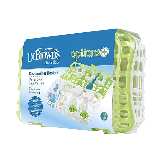Dr. Brown's Universal Baby Bottle Drying Rack with Dishwasher Basket
