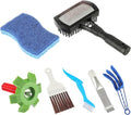 BOJACK Air Conditioner Fin Cleaner kit, Brush Condenser Ac Coil Brush Cleaner, Evaporator Radiator Repair Clean Tool(Pack of 7)