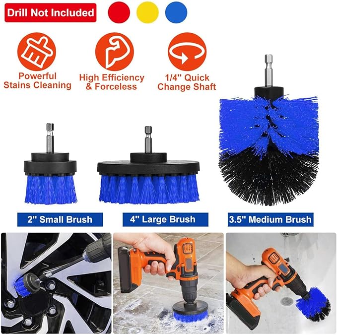iMounTEK All Purpose Power Scrubber Cleaning Brush Combo Kit.