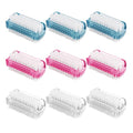 9 Pack Dual-Sided Nail Brush Set, Hand Fingernail Scrub Brushes with Soft and Stiff Bristles, Nail and Toe Cleaning Tool for Women and Men