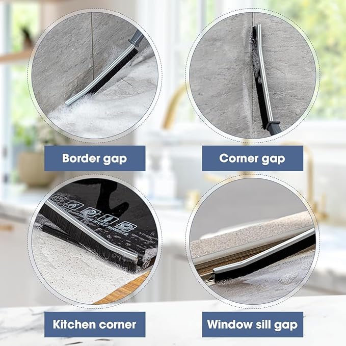 Crevice Cleaning Brush, Multifunctional Hard-Bristled Gap Scrub Brush, 2025 New Multifunctional Gap Cleaning Brush Tool, Dead Corners Brushes for Bathroom Kitchen Tiles Window Door