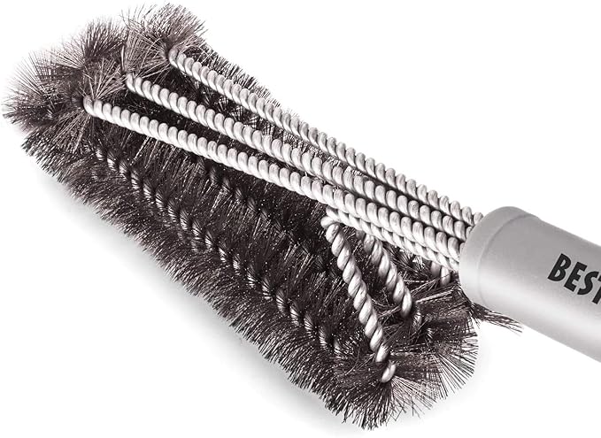 Best BBQ Grill Brush Stainless Steel 18" Barbecue Cleaning Brush w/Wire Bristles & Soft Comfortable Handle - Perfect Cleaner & Scraper for Grill Cooking Grates