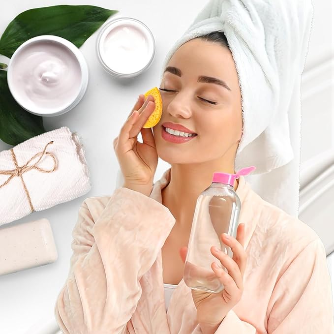 ORIGHTY 96 Count Facial Sponges for Cleansing, 100% Natural Cellulose Facial Sponges for Washing face, Compressed Cosmetic Spa Face Sponge for Exfoliating Mask, Makeup Removal