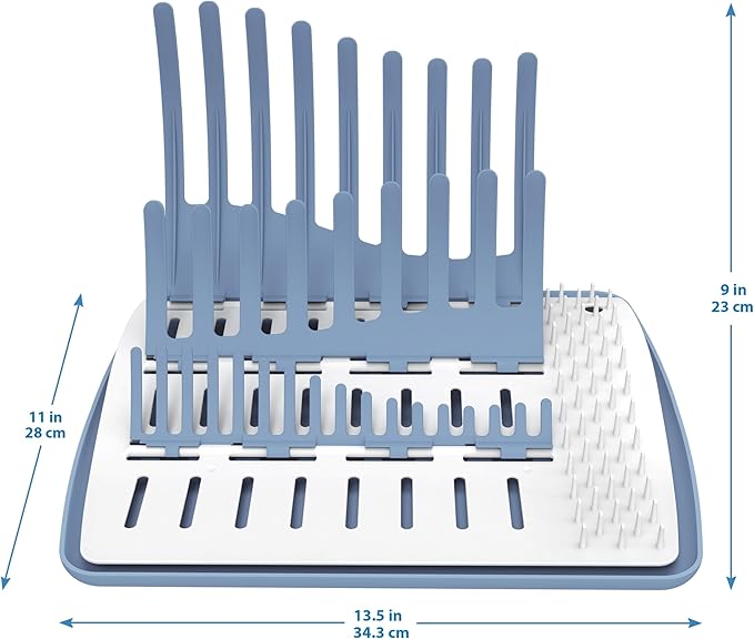 Dr. Brown's Folding Baby Bottle Drying Rack for Easy Storage - Dry Nipples, Pacifiers and Other Baby Essentials, BPA Free
