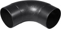 POWERTEC 70105 4" Elbow Dust Hose Connector, Black, 4", 90 Degree Elbow
