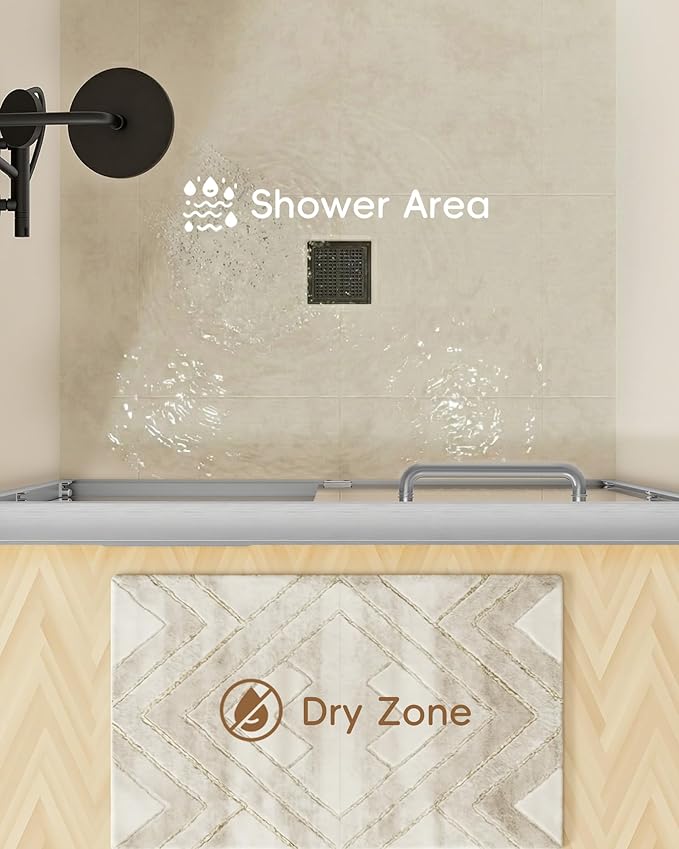 Shower Door 44-48'' W x 72'' H Semi-Frameless & Double Sliding, 1/4 inch (6mm) Thickness Clear Tempered Glass for Walk-in Shower, Brushed Nickel
