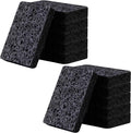 12 - Pack Non-Scratch Scrub Sponges - Sponges for Dishes and Washing Dishes, Cleaning Sponges for Kitchen Home Bathroom Cars, Funny Cut-Outs DIY for Kids (Black)